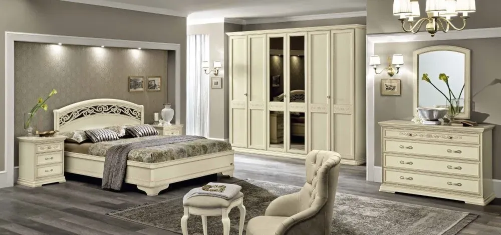 Torriani Single Dresser - Ivory, Walnut