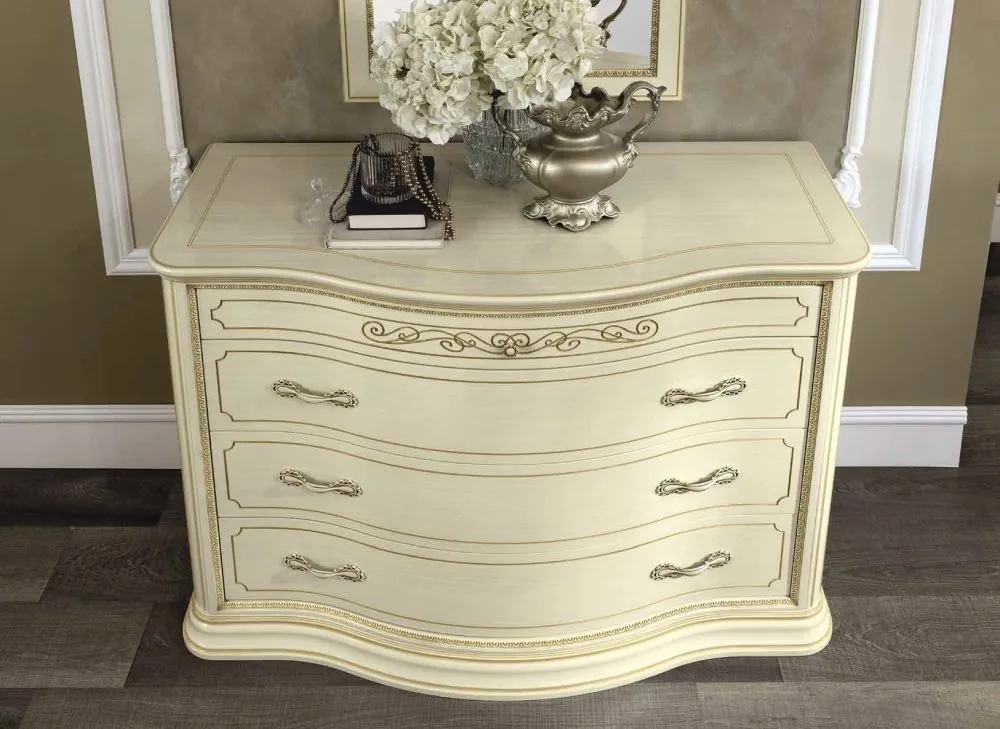 Torriani Single Dresser - Ivory, Walnut