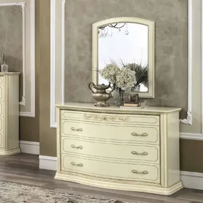 Torriani Single Dresser - Ivory, Walnut image