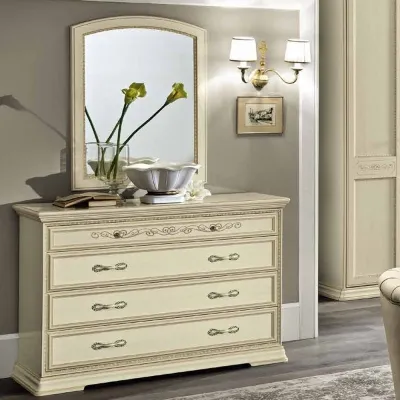 Torriani Single Dresser - Ivory, Walnut image