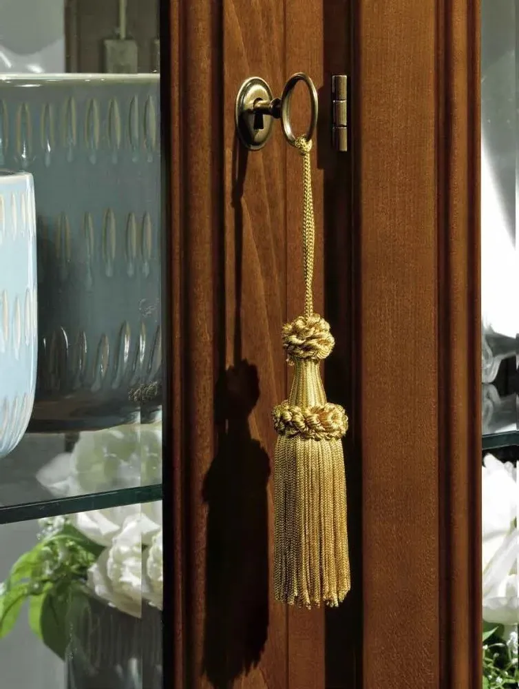 Treviso 1 Door Display Cabinet - Cherry Wood