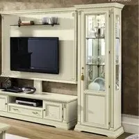 Treviso 1 Door Display Cabinet - White Ash
