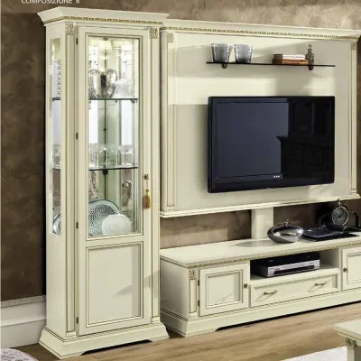 Treviso 1 Door Display Cabinet - White Ash