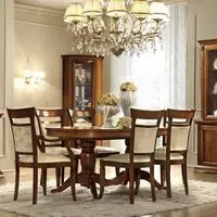 Treviso Extendable Dining Set with Chairs - Cherry Wood