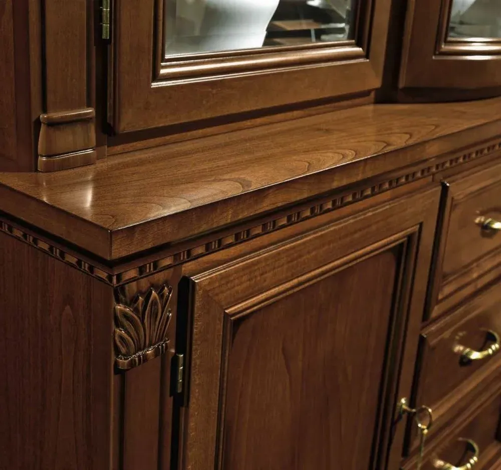Treviso Sideboard with Vitrine - Cherry Wood