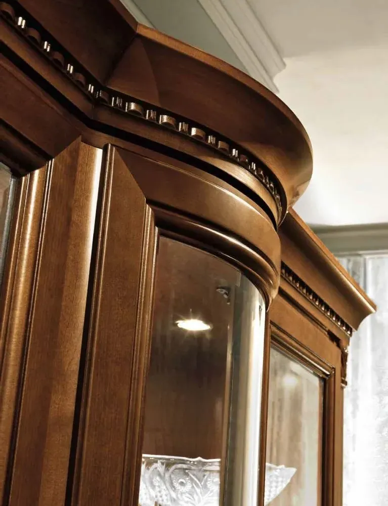 Treviso Sideboard with Vitrine - Cherry Wood