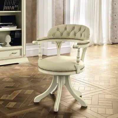 Treviso Swivel Office Chair - White Ash