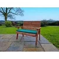 2-Seater Garden Bench - Brown, Redwood