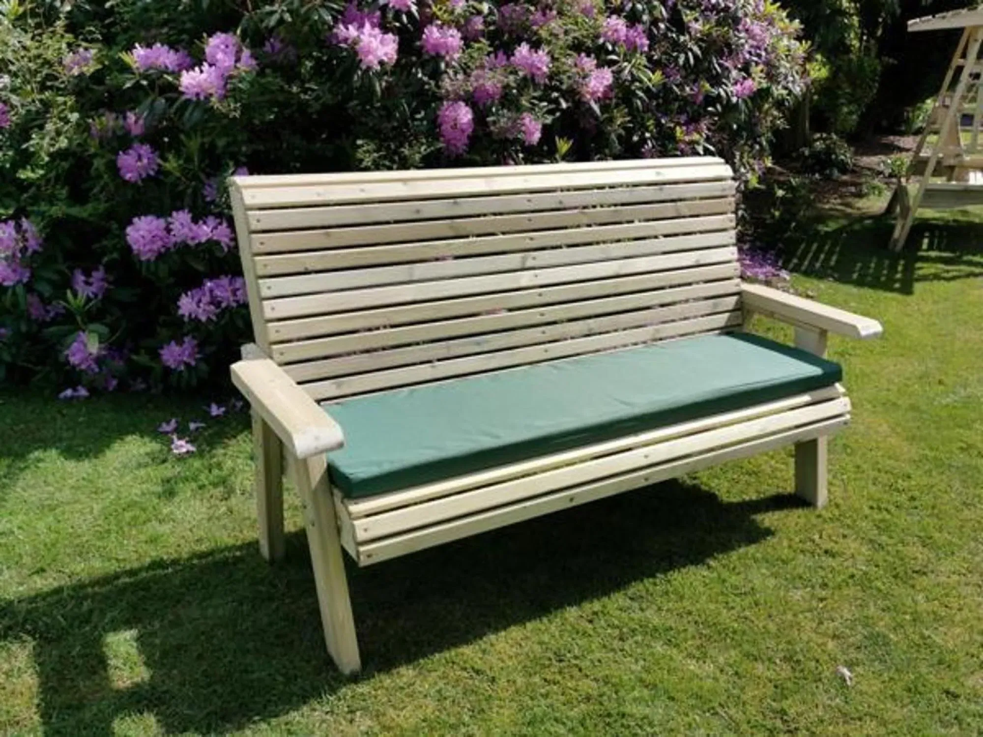 3-Seater Garden Bench - Ivory, Redwood