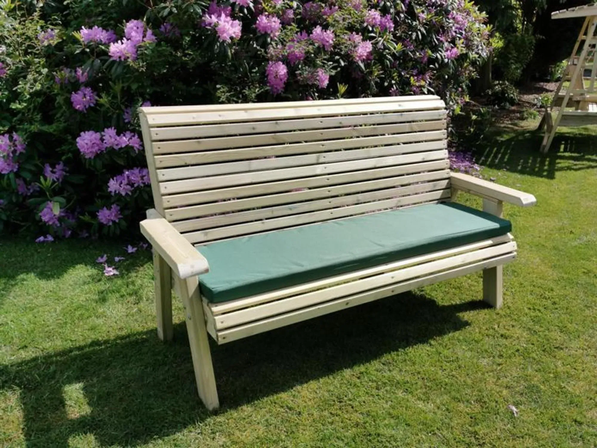 3-Seater Garden Bench - Ivory, Redwood