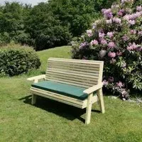 3-Seater Garden Bench - Ivory, Redwood
