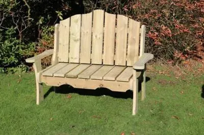 Alton Manor Garden Bench - Ivory, Redwood image