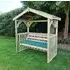 Anastasia 3-Seater Garden Arbour - Ivory, Redwood