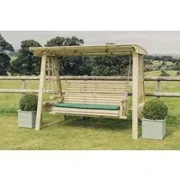 Antoinette 3-Seater Garden Swing - Ivory, Redwood