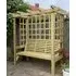 Beatrice 3-Seater Garden Arbour - Ivory, Redwood