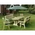 Churnet Valley Ergo 8-Seater Garden Dining Set - Redwood