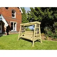 Cottage Redwood 3-Seater Garden Swing - Ivory
