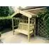 Cottage Redwood 3-Seater Garden Trellis Arbour - Ivory
