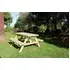 Deluxe 8 Seater Garden Picnic Table Set - Ivory, Redwood