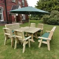 Ergo Redwood 10 Seater Garden Dining Set