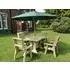 Ergo Redwood Garden Table Set with 4 Chairs - Ivory