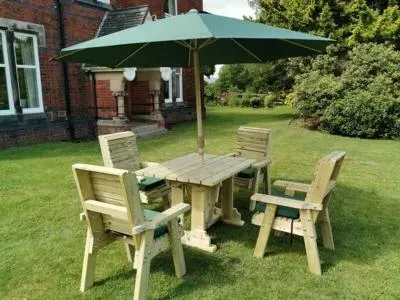 Ergo Redwood Garden Table Set with 4 Chairs - Ivory image