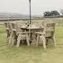 Ergo Redwood Garden Table Set with 6 Chairs - Ivory