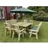Ergo Redwood Square 8 Seater Garden Dining Set - Ivory