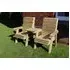 Garden Love Seat - Ivory, Redwood