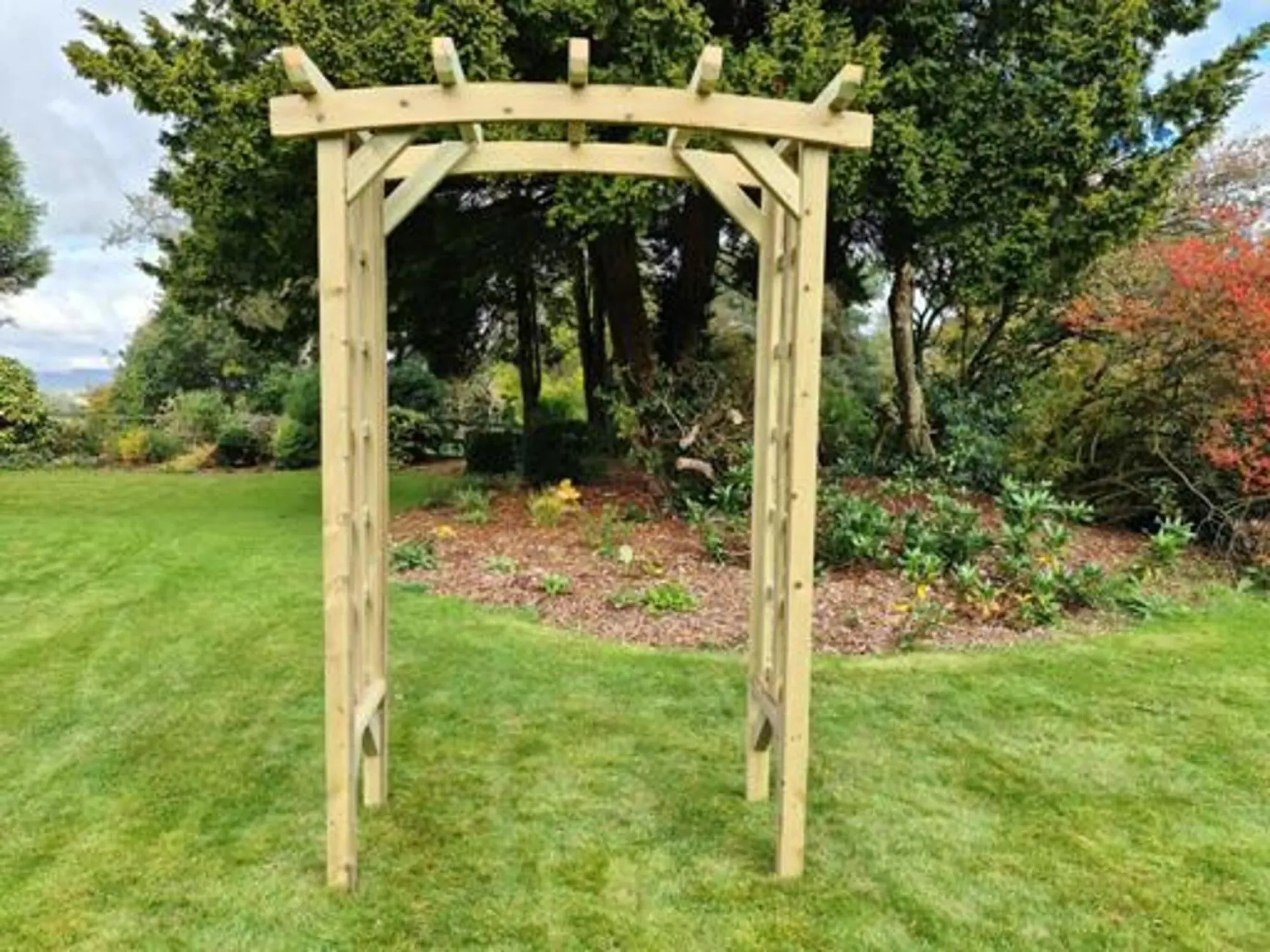 Ivy Wood 3ft Garden Arch - Ivory