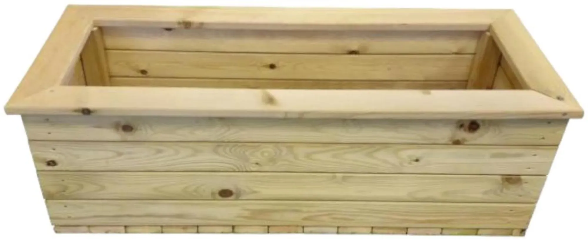 Large Timber Garden Trough Planter - Ivory