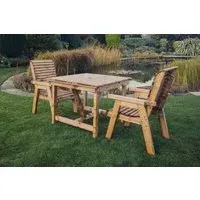 Redwood 2-Seater Garden Bistro Set - Brown
