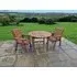Redwood 2-Seater Round Garden Dining Set - Brown