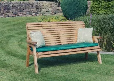 Redwood 3 Seater Garden Bench - Brown image