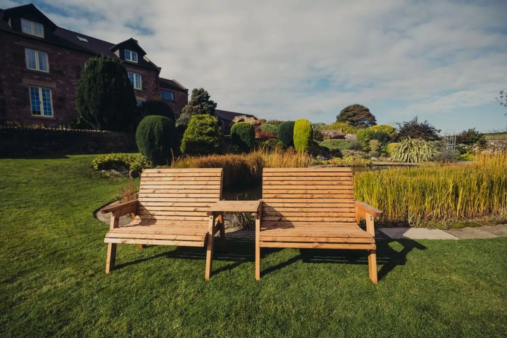 Redwood 3-Seater Garden Bench Set - Brown