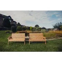 Redwood 3-Seater Garden Bench Set - Brown
