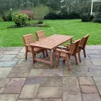 Redwood 4-Seater Garden Dining Set - Brown