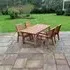 Redwood 4-Seater Garden Dining Set - Brown