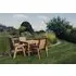 Redwood 4-Seater Square Garden Dining Set - Brown