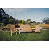 Redwood 5-Seater Garden Set with Bench - Brown