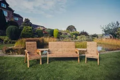 Redwood 5-Seater Garden Set with Bench - Brown image