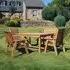Redwood 6 Seater Garden Dining Set - Brown