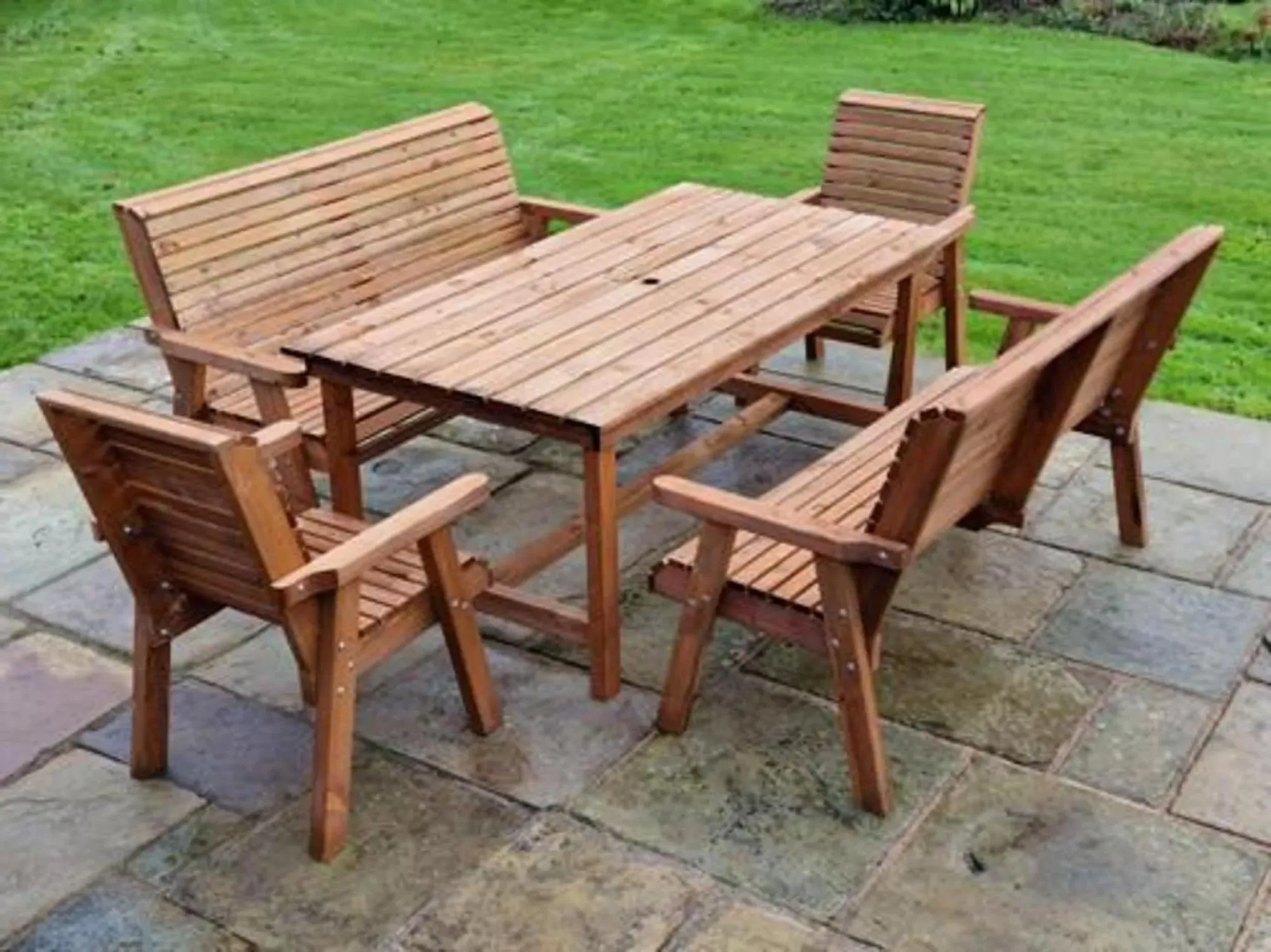 Redwood 8 Seater Garden Dining Set - Brown