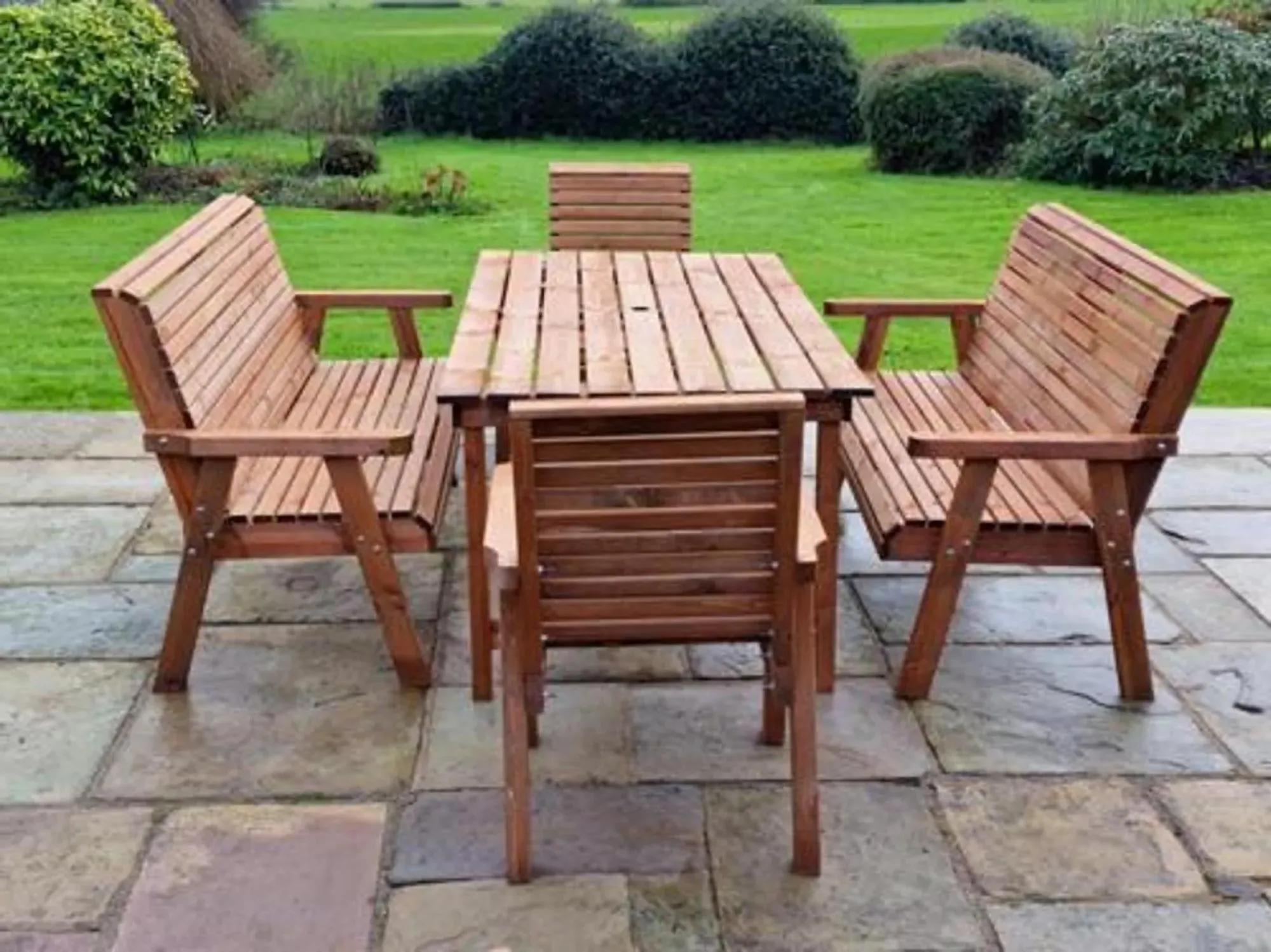 Redwood 8 Seater Garden Dining Set - Brown
