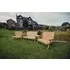 Redwood Angled Garden Benches Set 2x2-Seater 1x3-Seater - Brown
