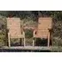 Redwood Angled Garden Love Seat - Brown