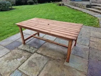 Redwood Garden Dining Table - Brown image