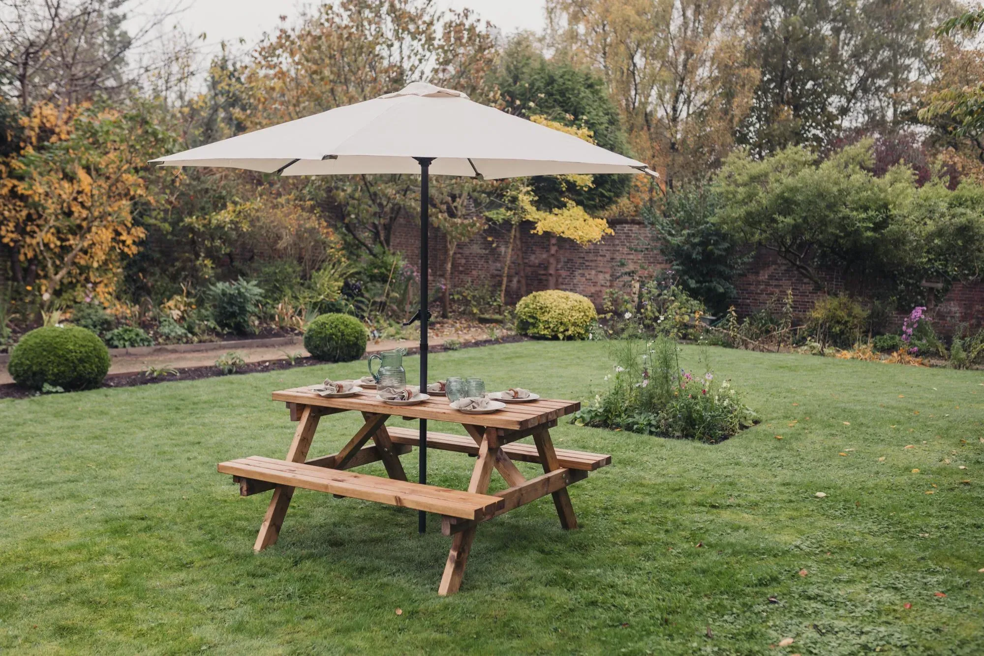 Redwood Garden Picnic Table - 150cm