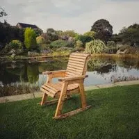 Redwood Garden Rocking Chair - Brown