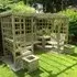 Riviera Timber Pergola Garden Seats - Ivory